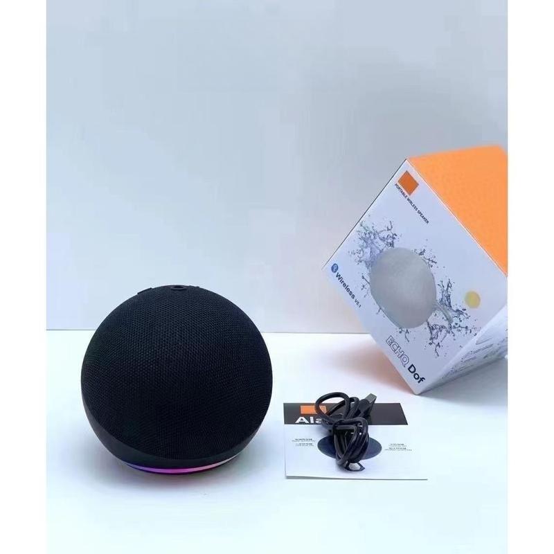 Small Bluetooth Speaker Echo Dot 5Th Outdoor Wireless Bluetooth Generation Mini Rgb Speaker Home Subwoofer Spherical,Gift for friends