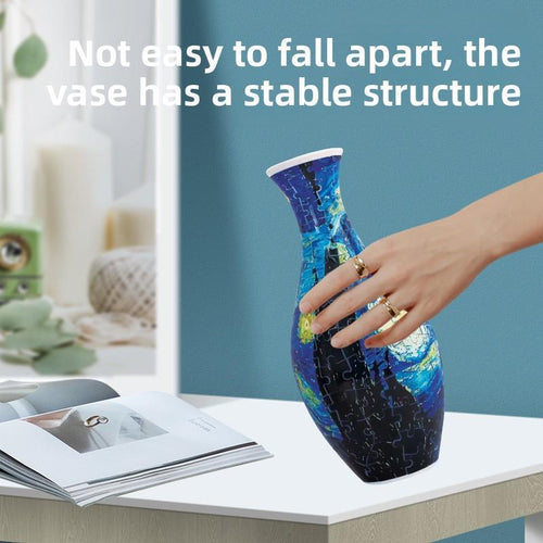 3d Puzzle Vase for Adults,Puzzle Planter Pot for Women,3d Art Jar Puzzles for House Flowers Arrangements and Home Decoration, Gift,Decor