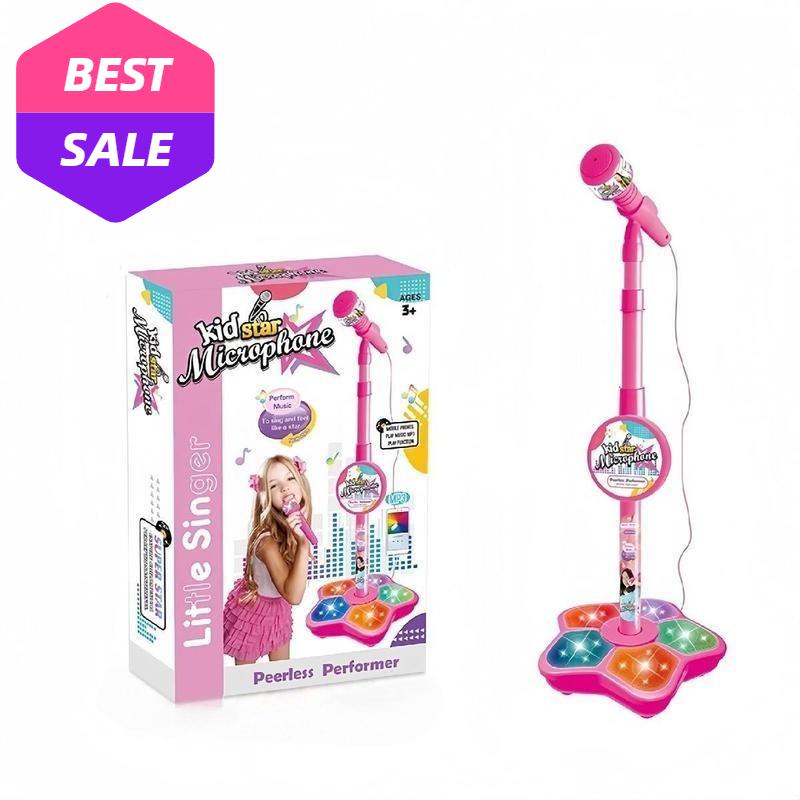 Kids Karaoke Microphone Toy with Flashing Lights – Fun Singing Machine for Girls, Music Toy with Speaker, Birthday Gift Idea for Little Singers,Christmas,Gift