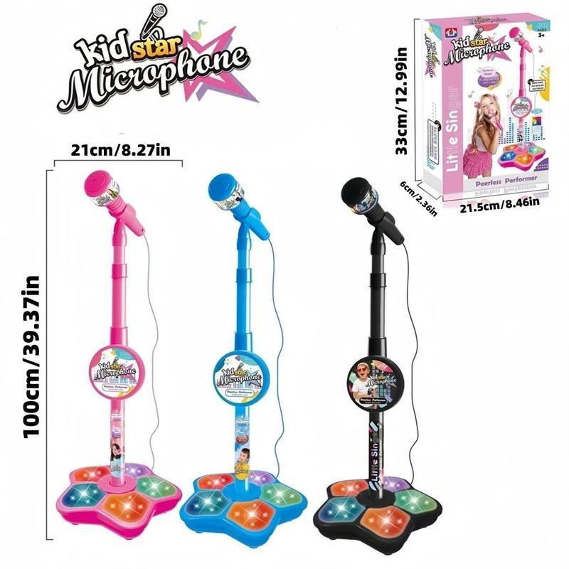 Kids Karaoke Microphone Toy with Flashing Lights – Fun Singing Machine for Girls, Music Toy with Speaker, Birthday Gift Idea for Little Singers,Christmas,Gift