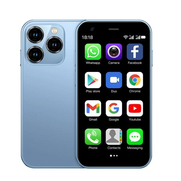 Mini Smart Phone, Portable Pocket Phone with 3.0 HD Screen, 2G/3G Unlocking Android Phone, Support WiFi Bluetooth-compatible GPS Calling MP3 MP4 APP Download