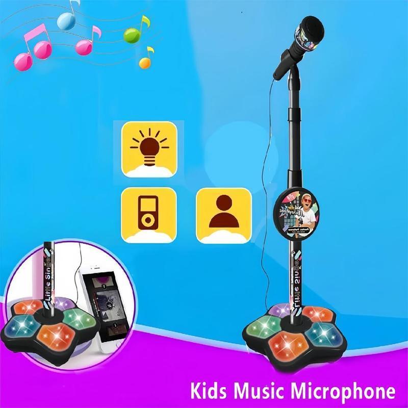 Kids Karaoke Microphone Toy with Flashing Lights – Fun Singing Machine for Girls, Music Toy with Speaker, Birthday Gift Idea for Little Singers,Christmas,Gift