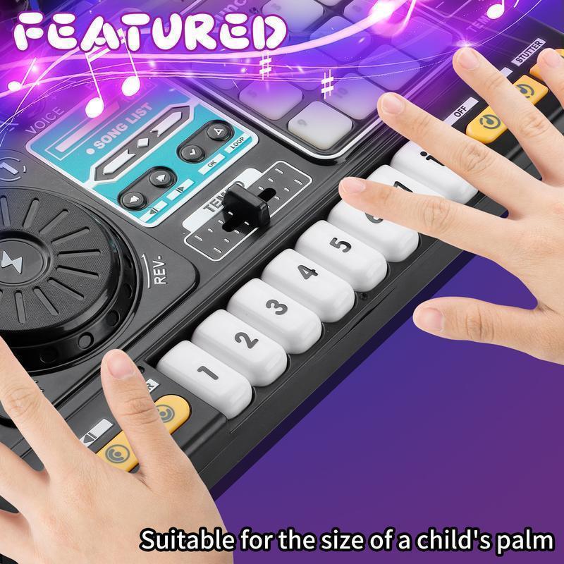 Bluetooth DJ Mixer Toy for Kids with Colorful Lights, Sound Effects & Music Fun Toys for 3-6 Years Old Boys Girls,Gift,Christmas,